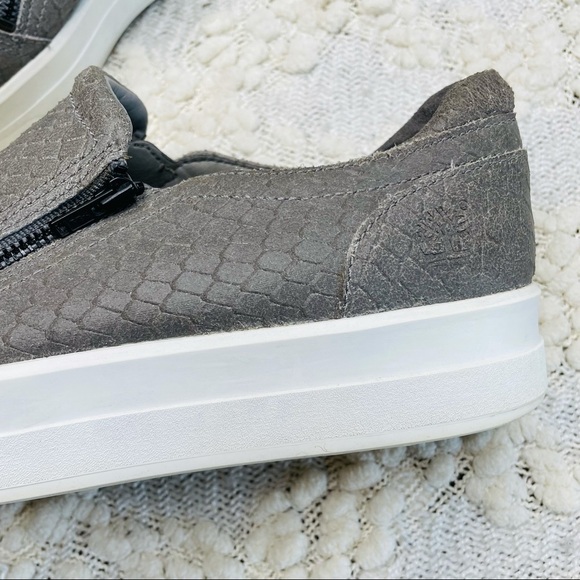 Timberland Sneakers Women's Size Slip On Gray Leather Platform - Picture 6 of 12